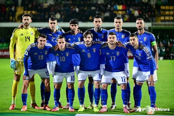 Hình ảnh đội tuyển bóng đá quốc gia Italy. /AFPBBNews = Tin tức 1