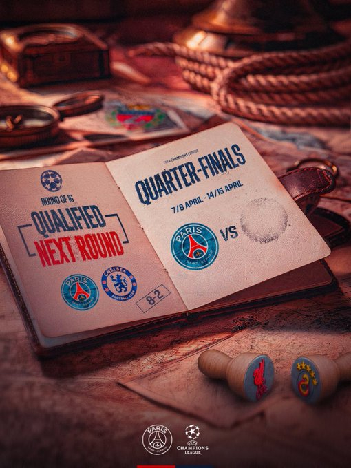 Paris Saint-Germain won the round of 16 UCL in the 2025-2026 season. Opponent of empty PSG (Riverpool or Galatasaray).  /Photo = Paris Saint-Germain (PSG) Official Social Network Service (SNS)