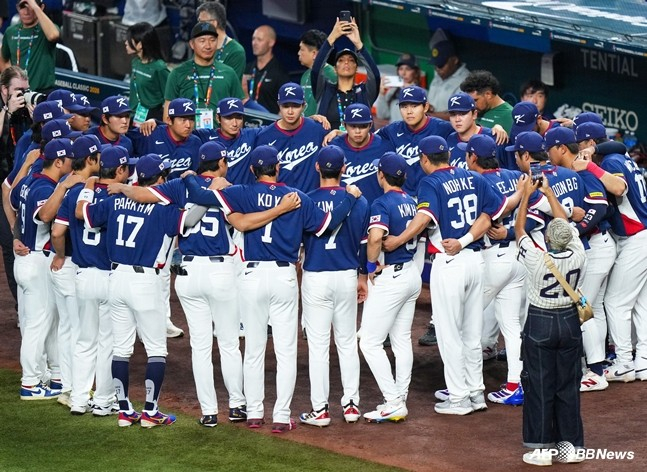 面对2026世界棒球经典赛(WBC)的比赛,下定决心的韩国国家棒球队。 =法新社BBNews=新闻1。