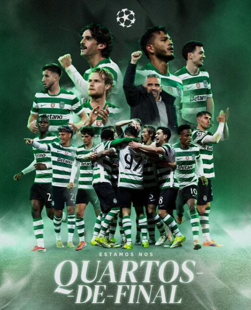 Sporting CP lọt vào vòng tứ kết UCL./Ảnh = Cap màn hình SNS chính thức của Sporting CP
