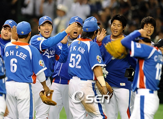 2009WBC韓国代表チームの選手たち。 /写真=OSEN
