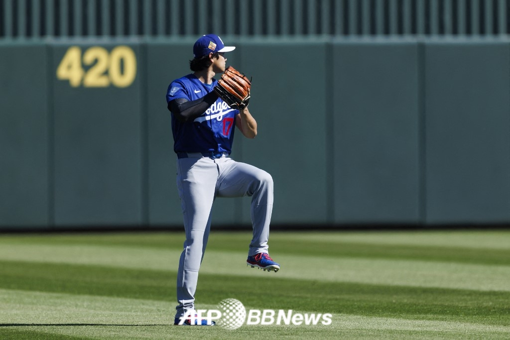 洛杉矶道奇队的大谷翔平。 =法新社BBNews=新闻1。