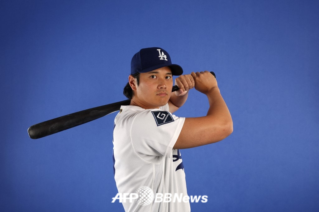 洛杉矶道奇队的大谷翔平。 =法新社BBNews=新闻1。
