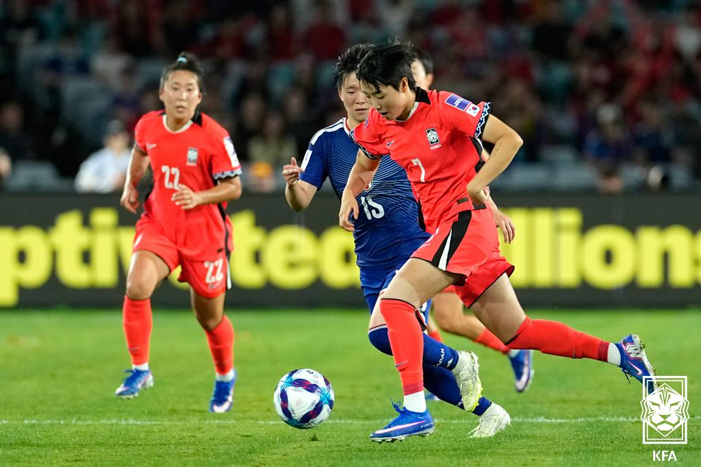The semifinal match of the 2026 AFC Women's Asian Cup between Korea and Japan was held in Sydney, Australia on the 18th. /Photo = Courtesy of the Korea Football Association
