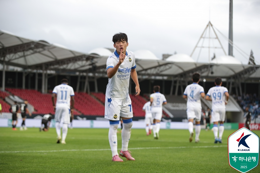 Park Seung-ho of Incheon United, who scored nine goals and one assist in the K League last season. /Photo = Courtesy of the Korea Professional Football League