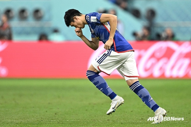 Japanese national soccer team defender Takehiro Tomiyasu. /AFPBBNews=News1