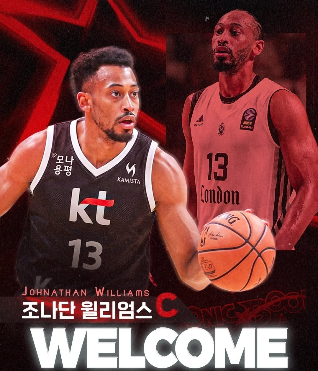 ジョナサン·ウィリアムズ。 /写真=水原KT公式ソーシャル·ネットワーキング·サービス（SNS）