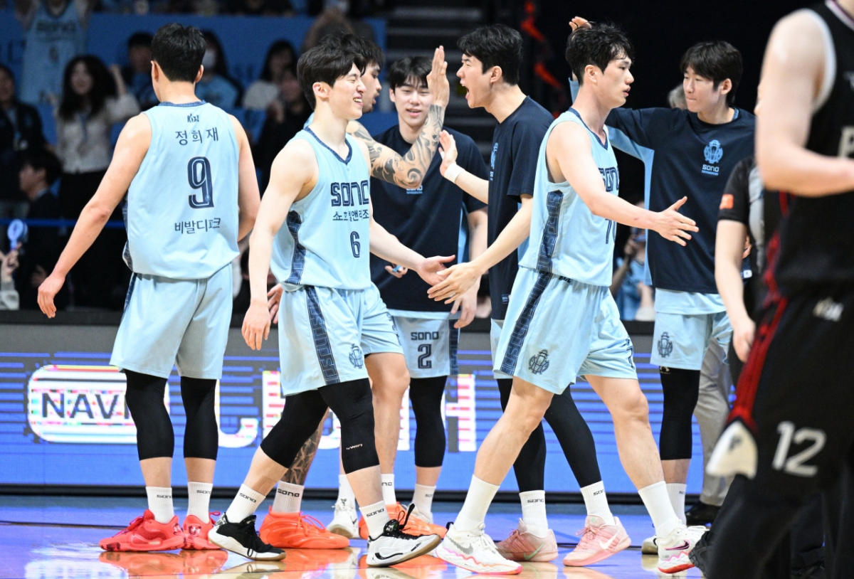 高陽のソノ選手たち。 /写真=KBL提供