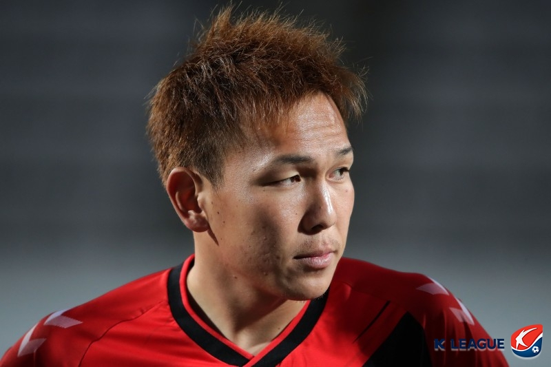 慶南FC時代の国本。/写真=韓国プロサッカー連盟提供