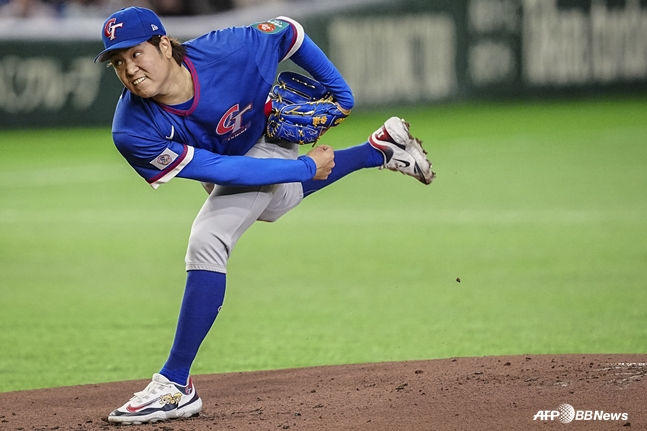 Ms. Gurinrui on a against South Korea / vs. Korea. /AFPBBNews=News1