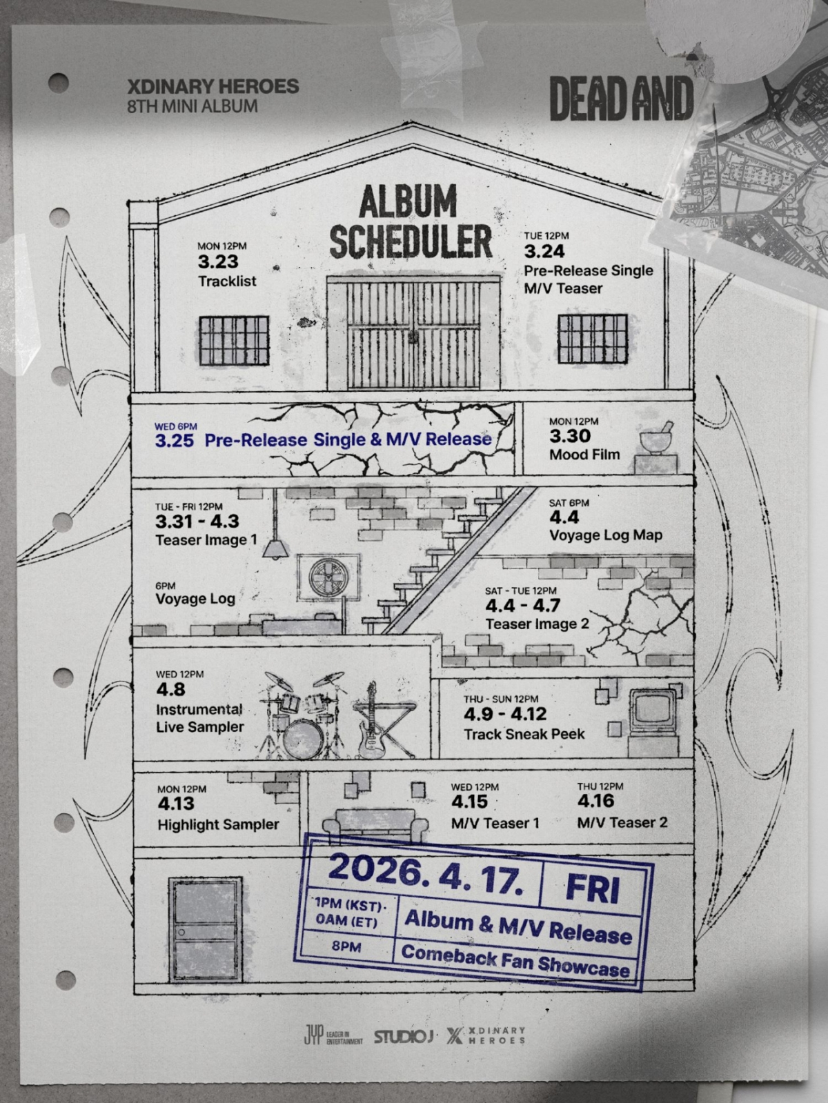 XH Mini 8th album scheduler image/photo courtesy = JYP Entertainment