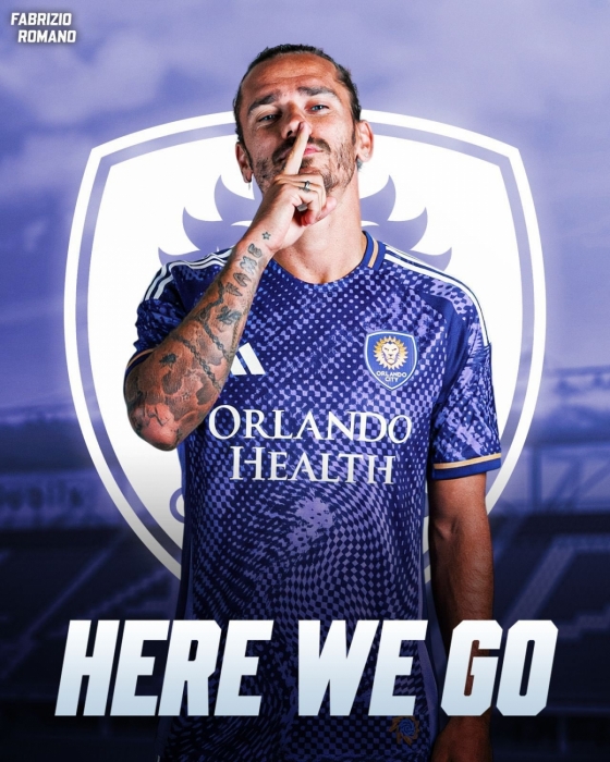 A fictional image of Antoine Griezmann in an Orlando City uniform./Photo = Fabrizio Romano SNS Source