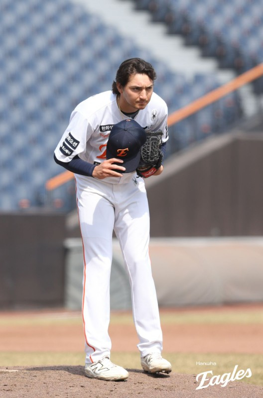 ハンファの外国人投手、ホワイト。 /写真=ハンファ·イーグルス提供