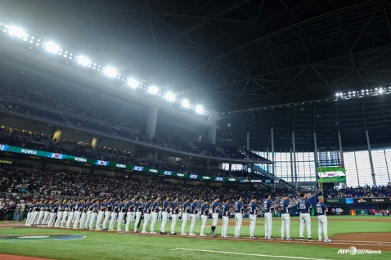 Сборная перед матчем с Доминиканской Республикой. /AFPBBNews =Новости 1