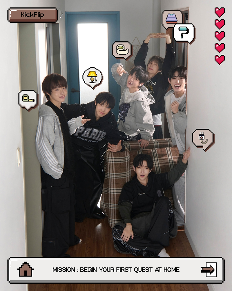 Nhóm ảnh concept cho mini album vol.4 Kickflip (từ trái qua phải: KJU, Juwang, Donghyun, Kyehoon, Donghwa, Minje)/ Cung cấp ảnh = JYP Entertainment