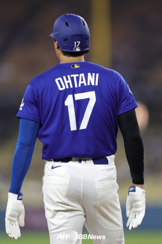 洛杉矶道奇队的大谷翔平。 =法新社BBNews=新闻1。