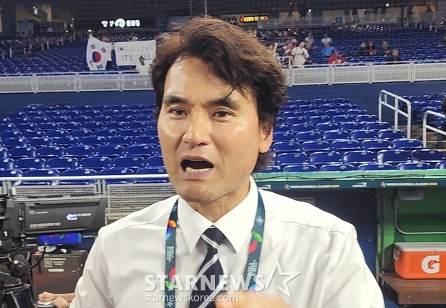 Park Chan-ho visited Rondipo Park as a commentator on March 14. /Photo = Reporter Park Soo-jin