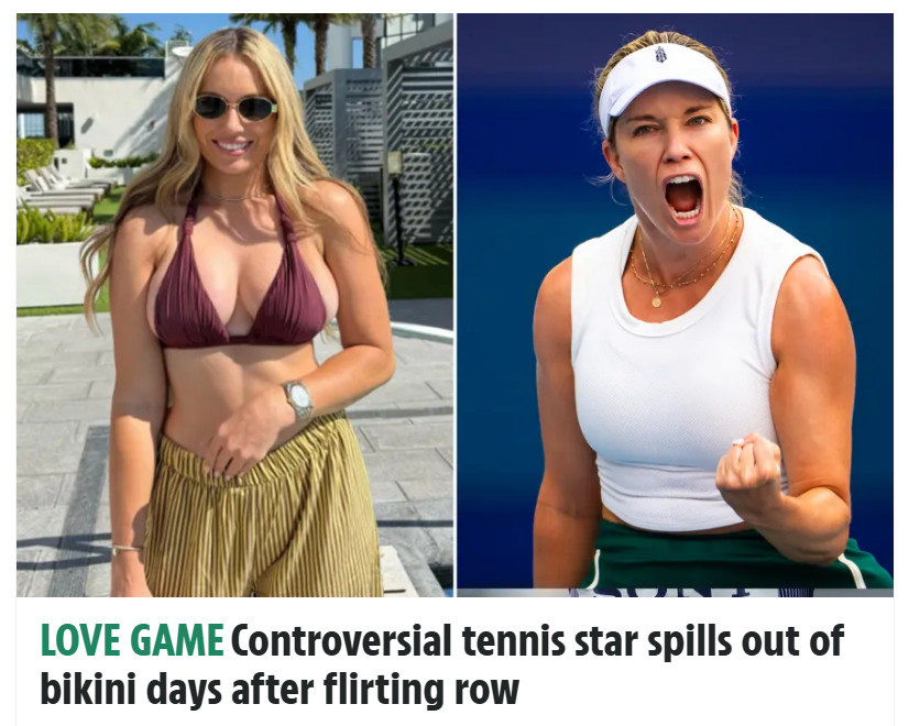 Britain's "The Sun" told Collins how he is still staying there and sunbathing after causing controversy at the Miami Open. /Photo = The Sun Source