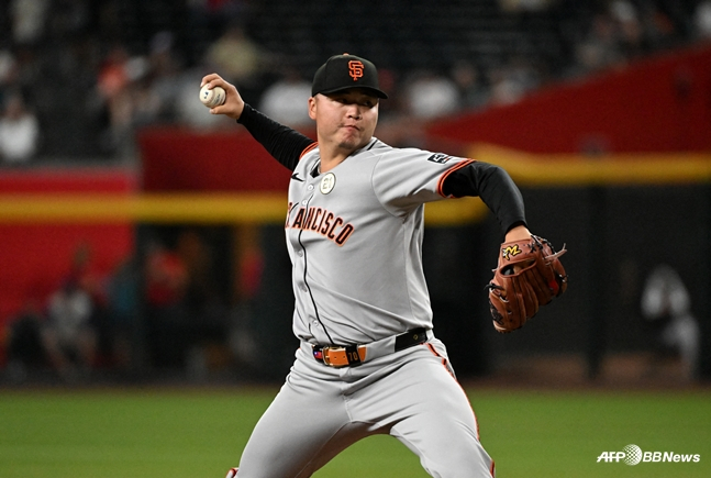 Deng Kaiwei to pitch for San Francisco in September 2025. /AFPBBNews=News1