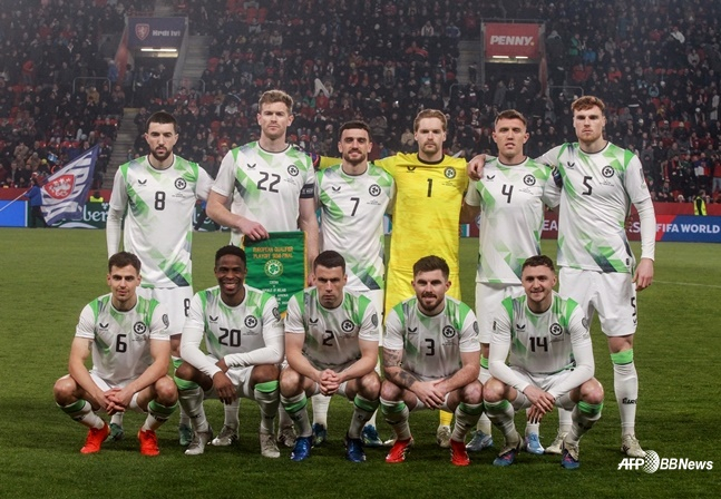 Ireland's starting lineup against the Czech Republic. /AFPBBNews=News1