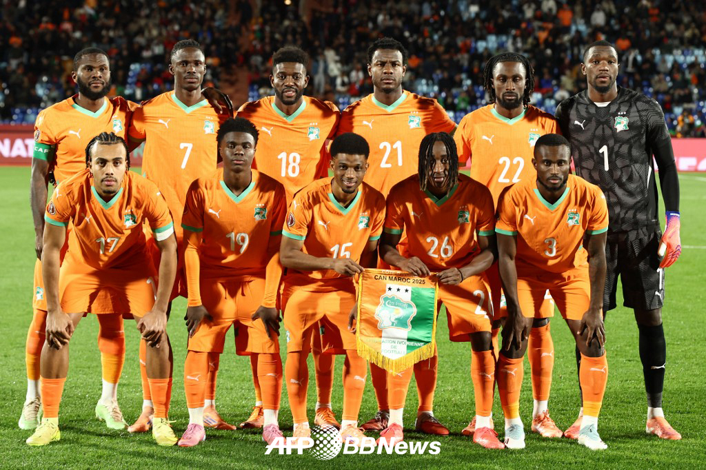 Ivory Coast's national soccer team ahead of the warm-up match against South Korea's national soccer team. /AFPBBNews=News1