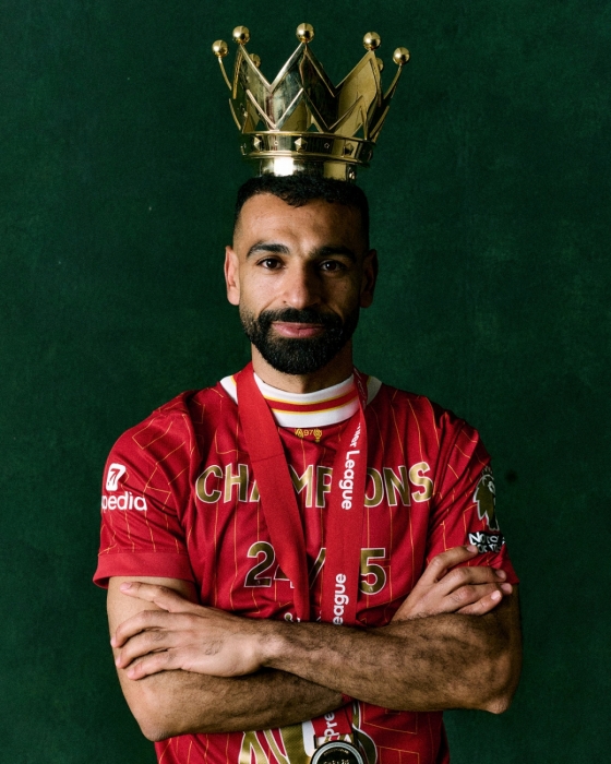 2024~2025赛季英格兰足球超级联赛(EPL)射手王穆罕默德•萨拉赫。 =照片:利物浦官方社交网络服务(SNS)