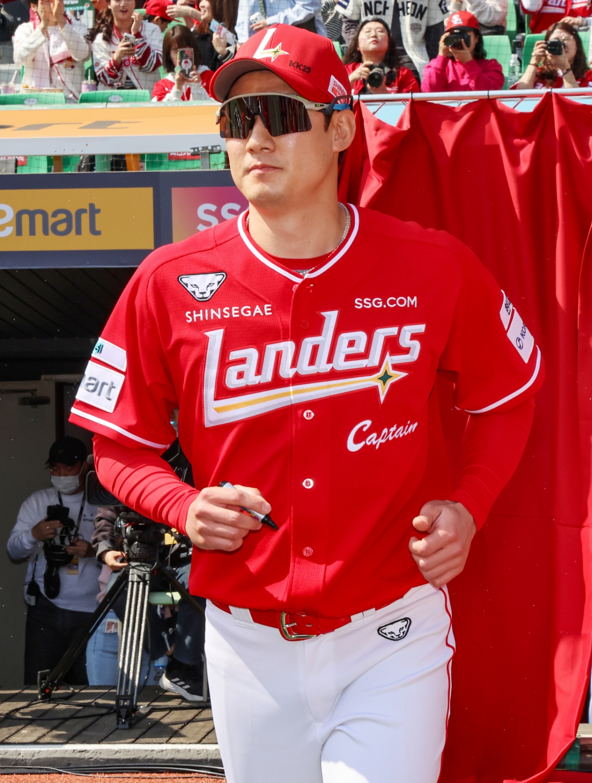 Trước trận đấu diễn ra vào ngày 28, SSG Landers Oh Tae-gon đã xuất hiện. /Ảnh = SSG Landers cung cấp