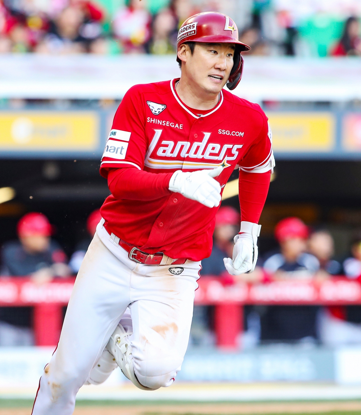 Hình ảnh trận đấu của SSG Landers Oh Tae-gon vào ngày 28. /Ảnh = SSG Landers cung cấp