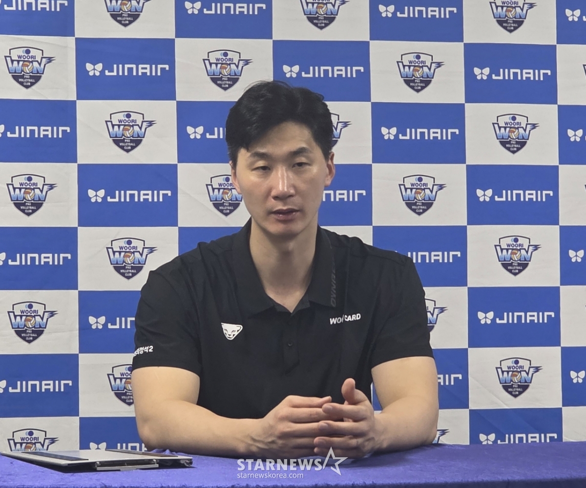 朴チョルウ·ウリカード監督代行。 /写真=キム·ミョンソク記者