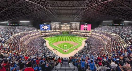 Вид на интерьер современного купольного стадиона, который будет построен на месте существующего бейсбольного стадиона Джамсиль в качестве одного из проектов комплексного развития Jamsil Sports и MICE. /Фото = Город Сеул