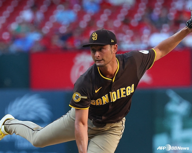 Darvish Yu of San Diego. Darvish is considered a pitcher with both fast speed and control. /AFPBBNews=News1