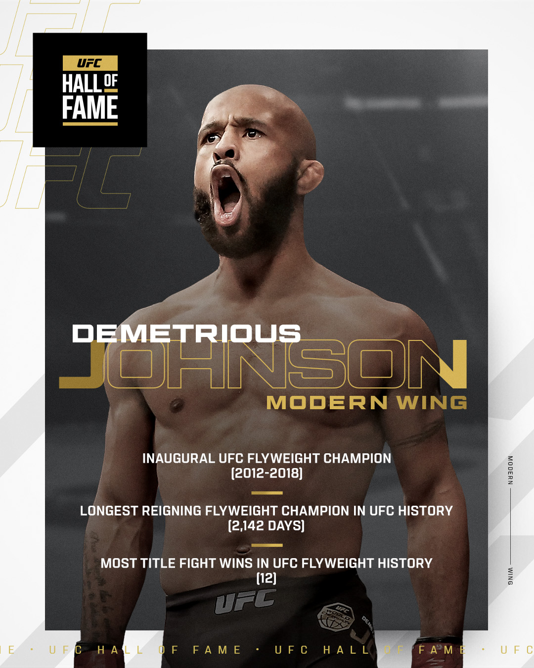 Dimitrius Johnson inducted into the UFC Hall of Fame. /Photo=UFC Official Offer