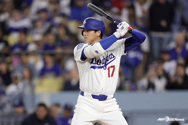 打击的大谷。 =法新社BBNews=新闻1。