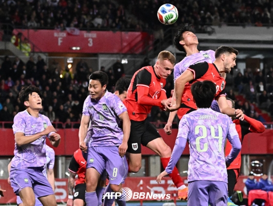 The match between South Korea and Austria at Ernst Havel Stadium in Vienna, Austria, on the 1st (Korea Standard Time). /AFPBBNews=News1