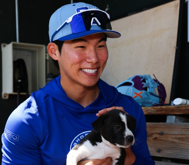 图为俄克拉何马城comets队的金惠星。 =图为，俄克拉何马市comets官方SNS。