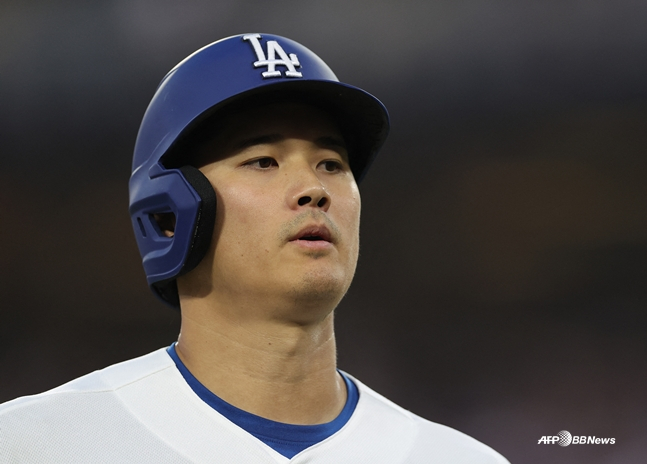 残念がる大谷。 /AFPBBNews=ニュース1