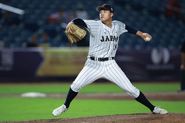 2024年8月、15歳の国家代表にもなった川本晴人。/写真=野球日本代表公式ホームページ