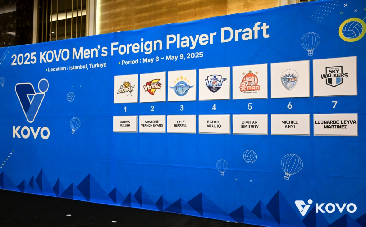 2025韓国バレーボール連盟の外国人選手ドラフトの様子。 /写真=韓国バレーボール連盟提供