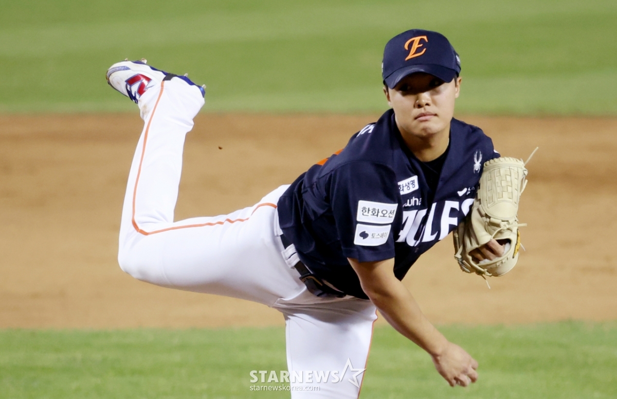 [포토] 정우주 '돌부처 피니시'