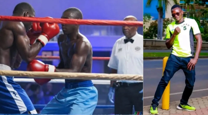 ジェイコブ·オヨコ（右）とジュリアス·オクルチの試合中。/写真=ワールド·ボクシング·ニュース