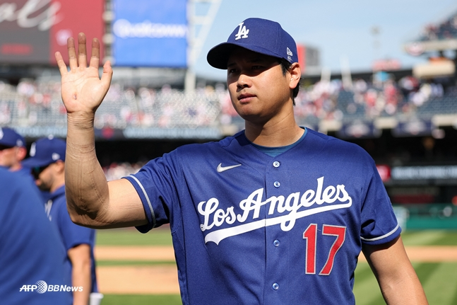 面对4日与华盛顿队的比赛,大谷翔平。 =法新社BBNews=新闻1。