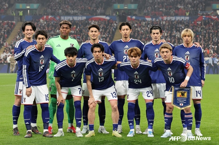 =日本队在与英格兰队的比赛中首发阵容。