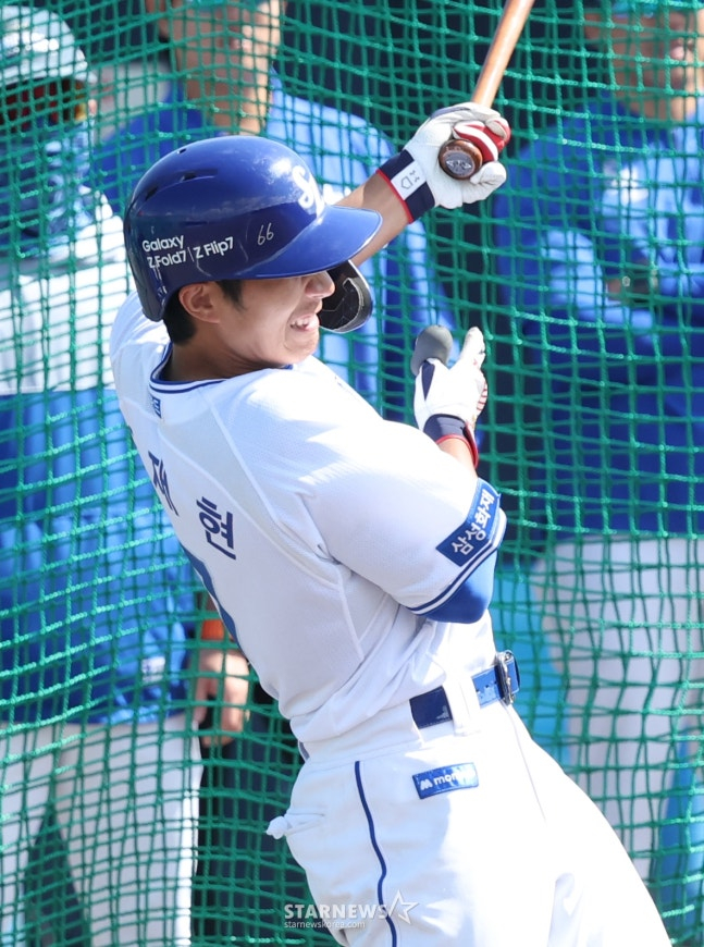 三星队李在贤。 =照片=金镇京。