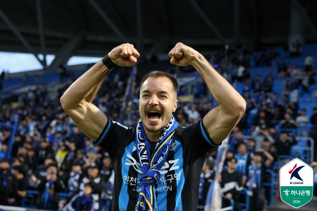 他就是仁川联合前锋穆戈萨。 =图为，韩国职业足球联盟提供。