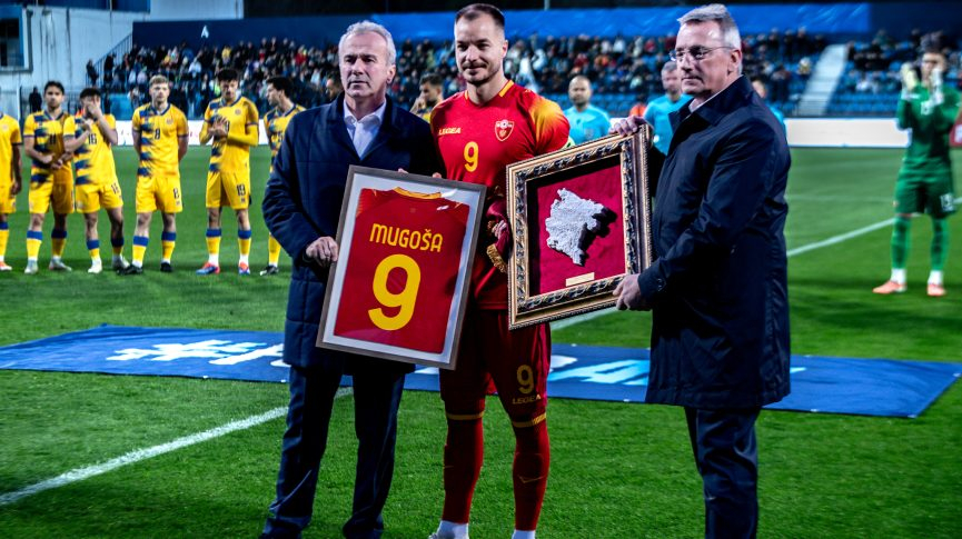 上月28日，斯特凡·穆戈萨进行了黑山国家队的退役比赛。 =照片=meridian sports社交网站截图。