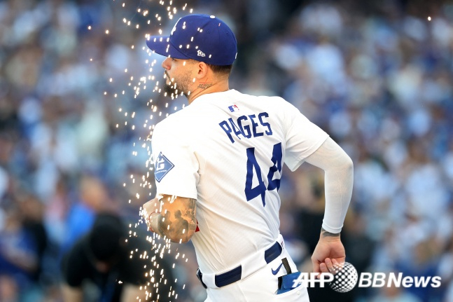 ロサンゼルス·ドジャースのアンディ·ファッチャーズ。 /AFPBBNews=ニュース1