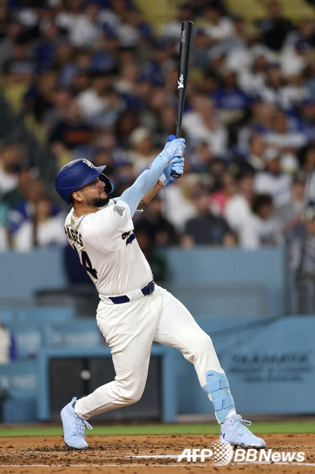 ロサンゼルス·ドジャースのアンディ·ファッチャーズ。 /AFPBBNews=ニュース1