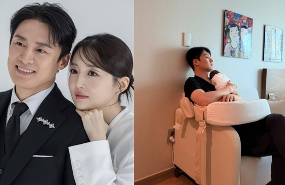 =吴尚镇、金素英夫妇/照片=金素英SNS