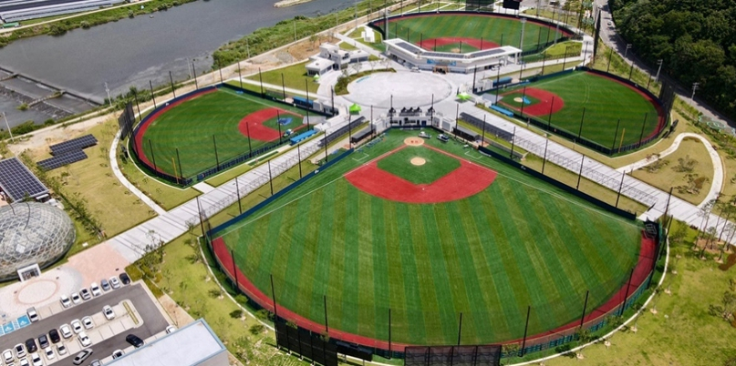 Hình chụp từ công viên thể thao Milyang. /Ảnh = Cung cấp KBO