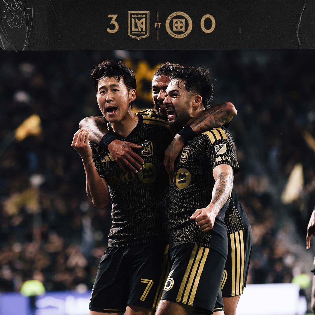 Results of the first round match of the 2026 North American Caribbean Football Confederation (CONCACAF) Champions Cup quarterfinals between Cruz Asul (Mexico) and LAFC at BMO Stadium in Los Angeles, California. /Photo = LAFC Official Social Network Service (SNS)